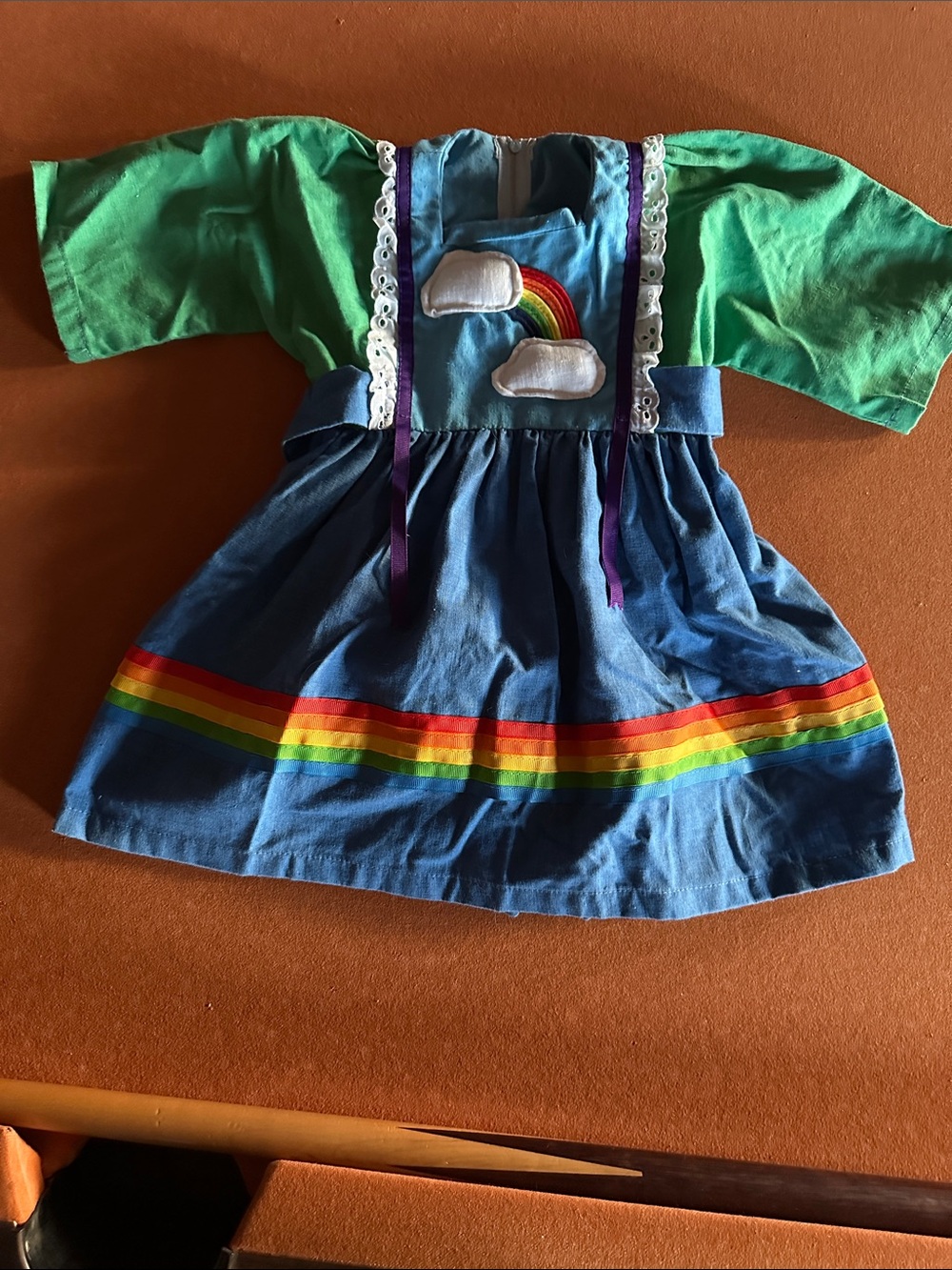 Blue & Green Rainbow Kids Halloween Costume Dress Rainbow Bright